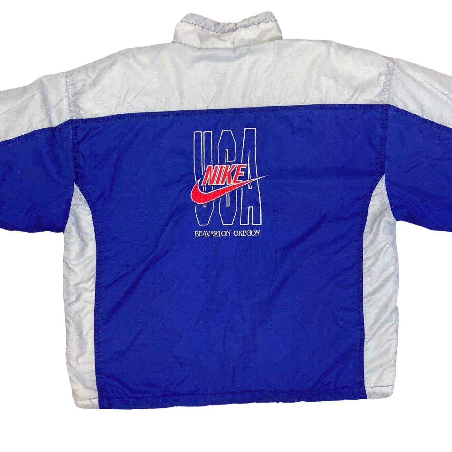 Vintage 1990 Blue Grey Nike Embroidered Windbreaker XXL