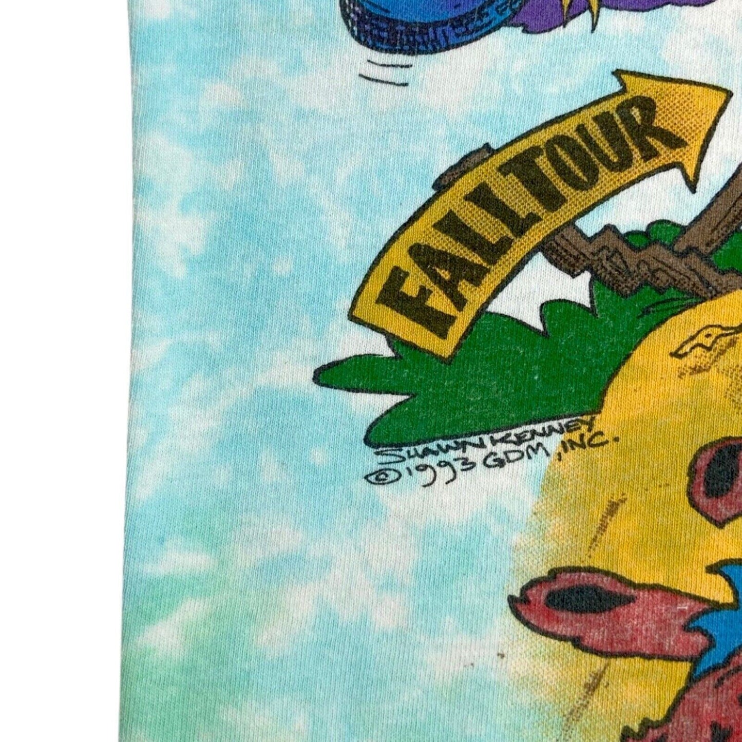Vintage Rare 1993 Grateful Dead Tie Dye Rise and Fall Tour T-Shirt XL