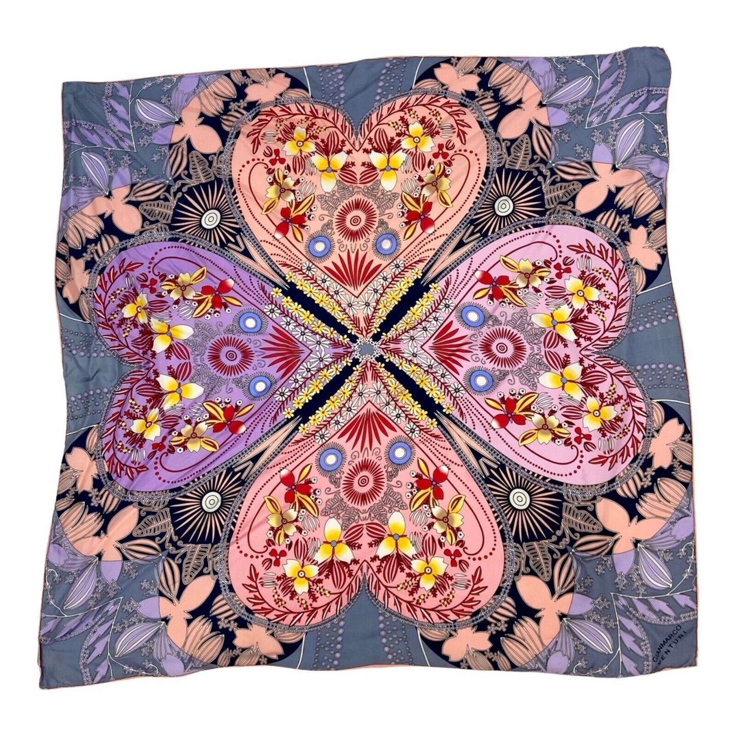 Vintage 100% Silk Gian Marco Venturi Scarf