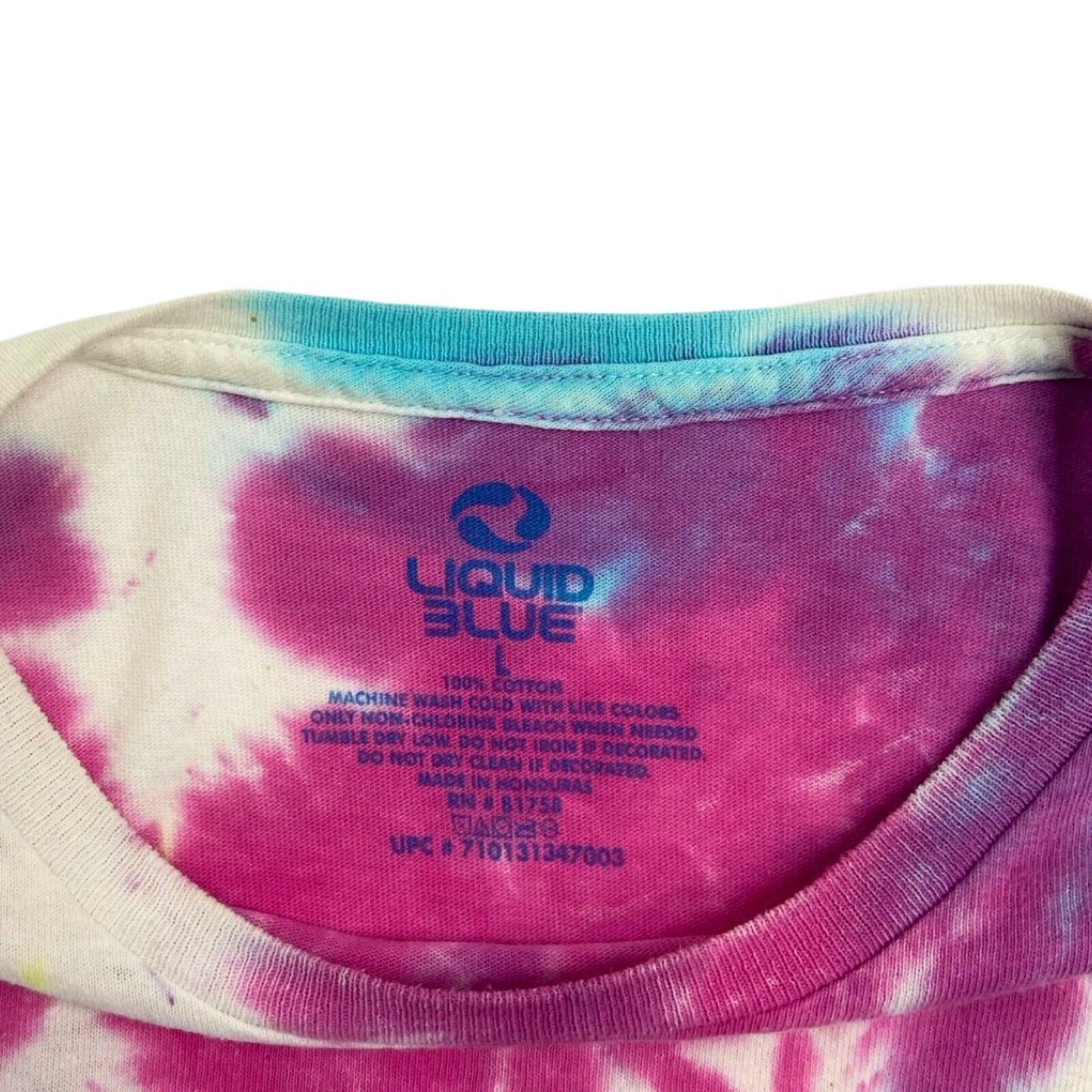 2016 Liquid Blue Tie Dye Dancing Mushrooms T-Shirt L