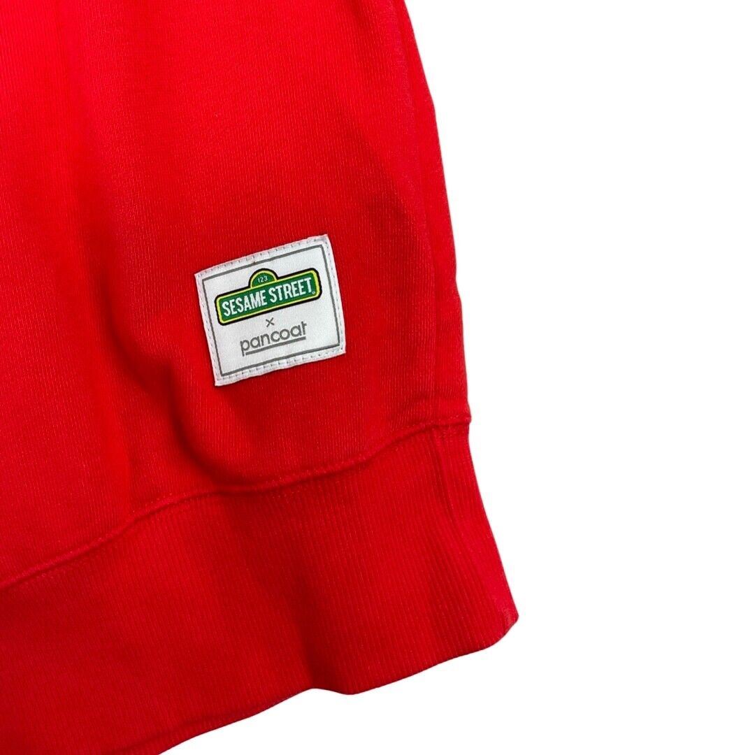 Vintage 90s 00s Red Sesame Street x Pancoat Elmo Crew Neck Jumper S