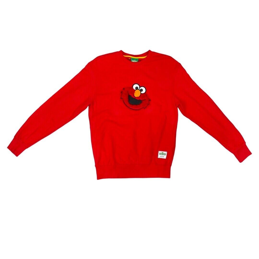 Vintage 90s 00s Red Sesame Street x Pancoat Elmo Crew Neck Jumper S
