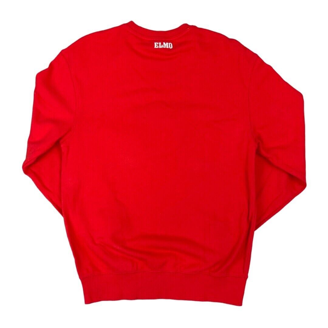 Vintage 90s 00s Red Sesame Street x Pancoat Elmo Crew Neck Jumper S