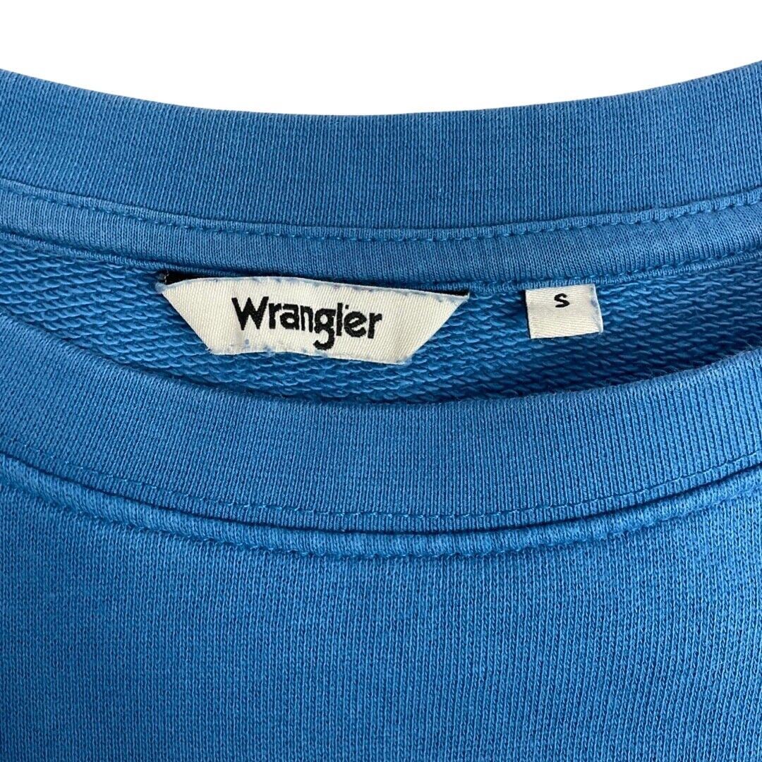 Vintage 90s Bright Blue Wrangler Crew Neck Jumper Sweater S