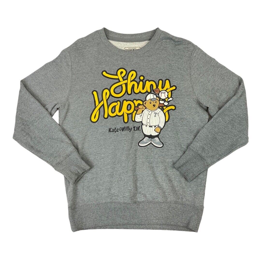 Vintage 00s 90s Grey Teenie Weenie Baseball Bear Crew Neck Jumper M