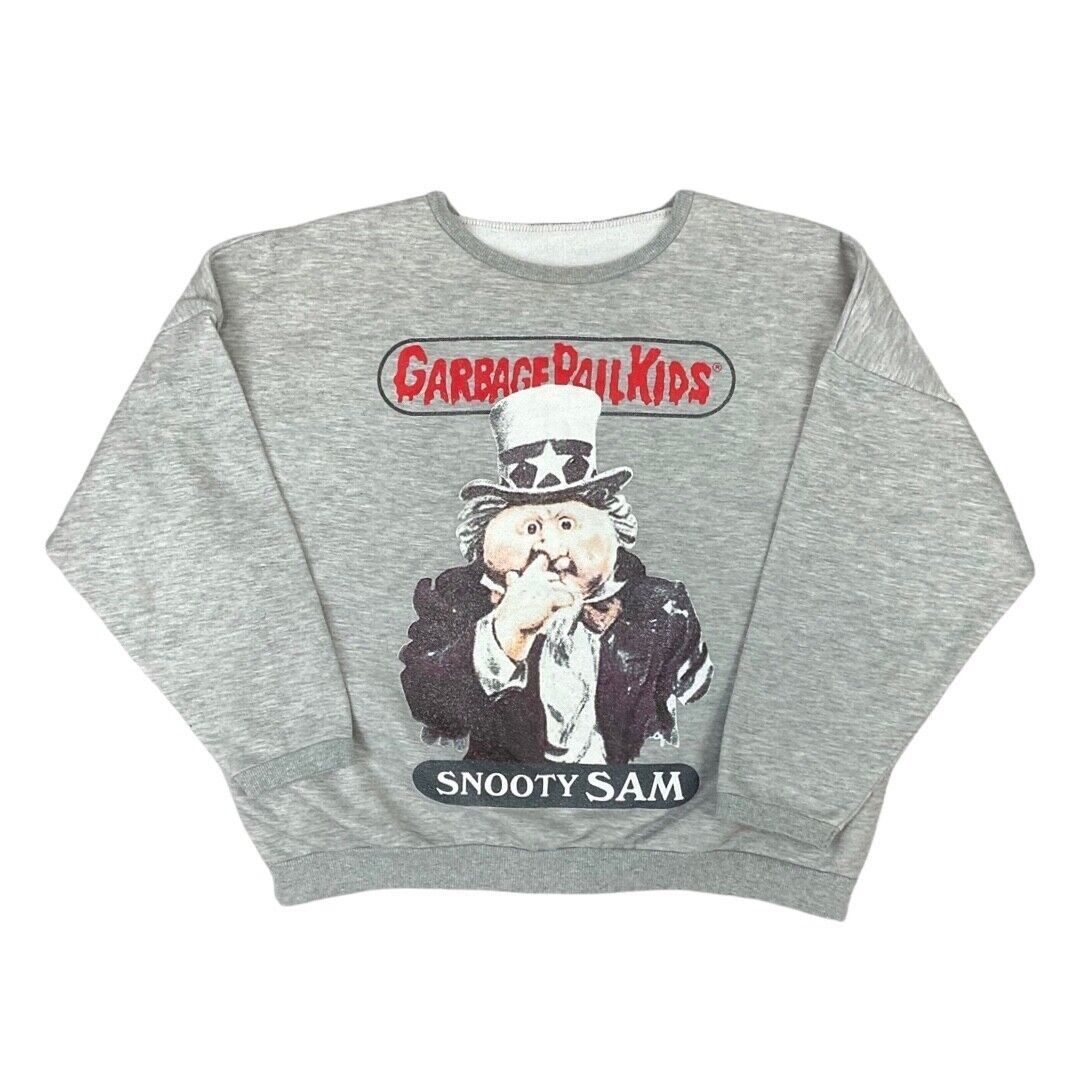 Vintage 80s 90s Grey Garbage Pail Kids Snooty Sam Graphic Printed Jumper 14 16