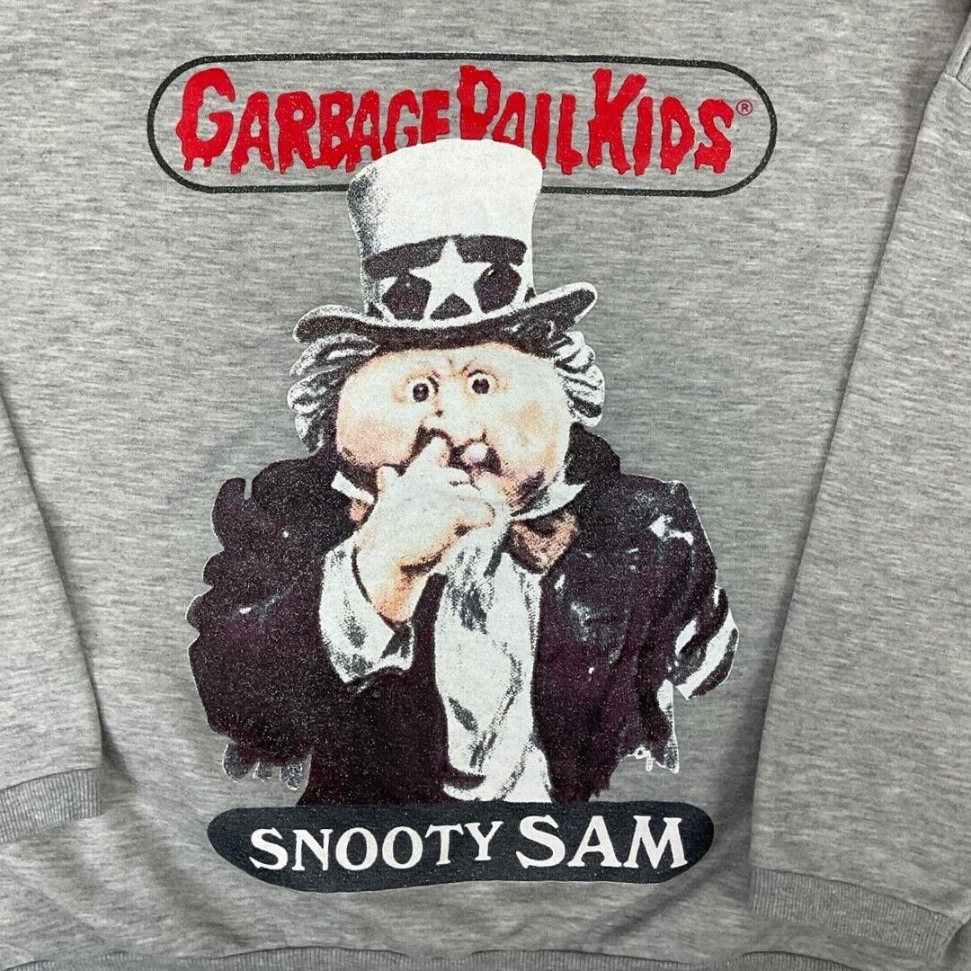 Vintage 80s 90s Grey Garbage Pail Kids Snooty Sam Graphic Printed Jumper 14 16