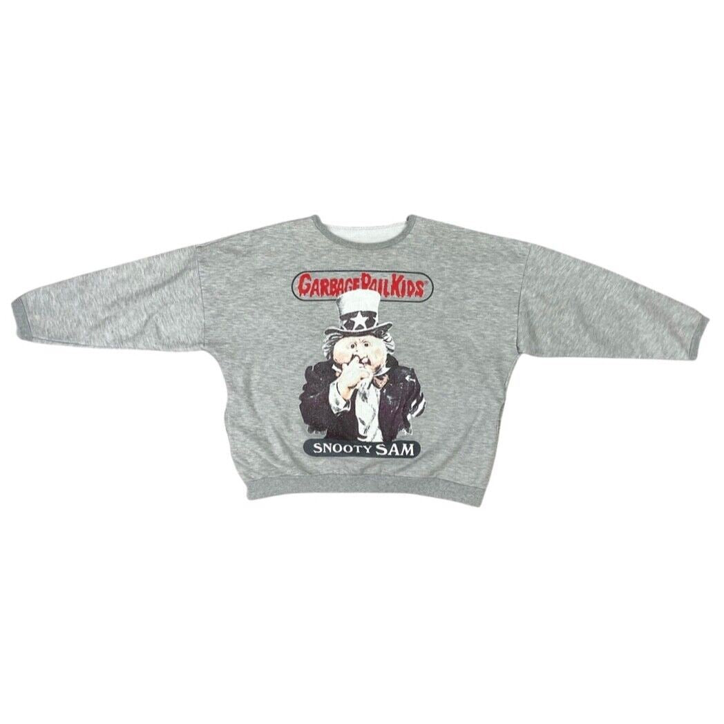 Vintage 80s 90s Grey Garbage Pail Kids Snooty Sam Graphic Printed Jumper 14 16