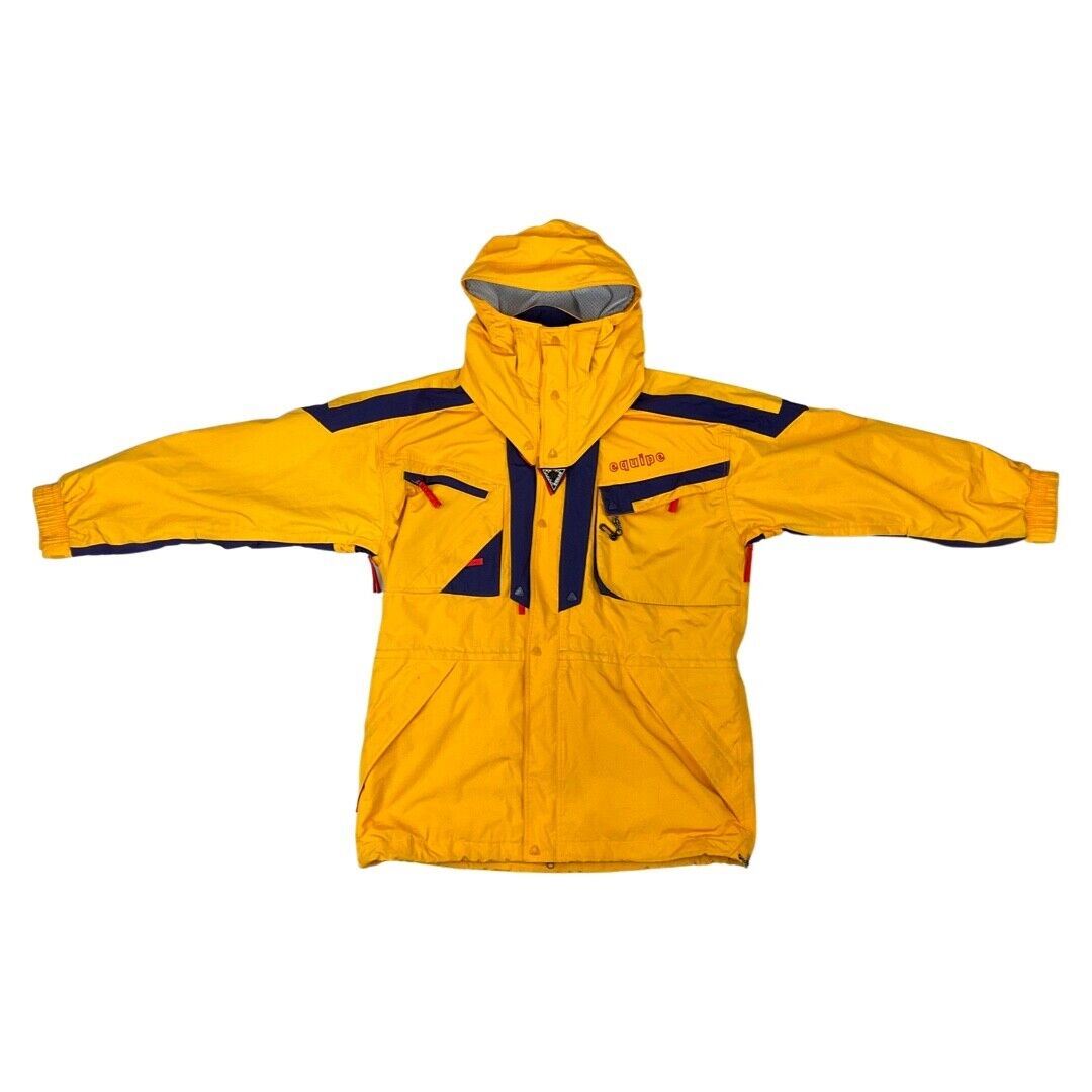 Vintage 90s Yellow Helly Hansen Equipe Waterproof Ski Jacket