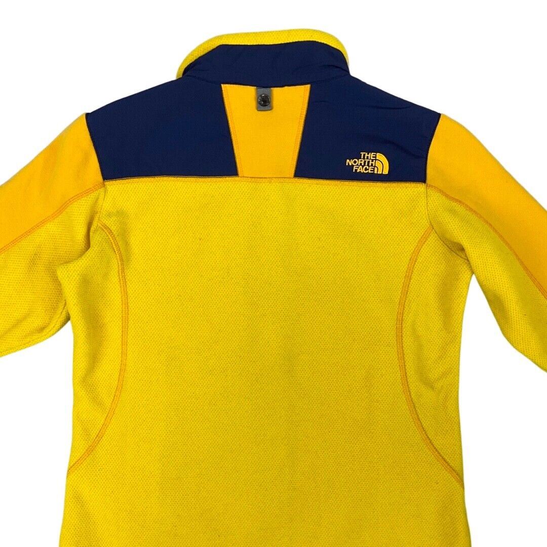 Vintage 90s Bright Yellow Blue The North Face Fleece Zip-Up Jacket S