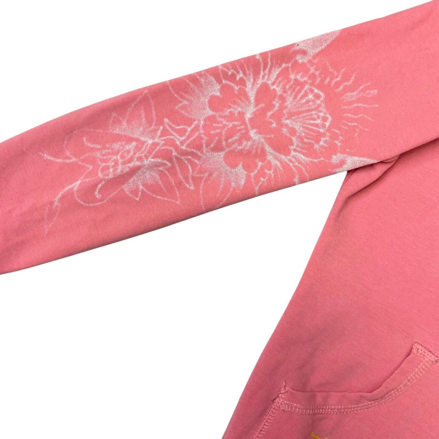 Vintage Y2K Pink Ed Hardy Zip Up Graphic Print Hoodie 8 10