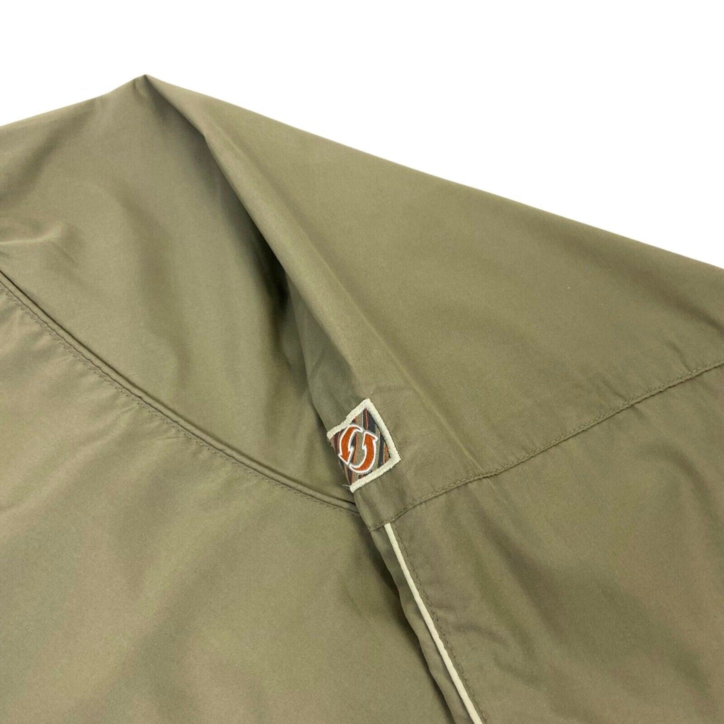 Vintage 90s Khaki Green Embroidered Fleece Lined Champion Windbreaker L