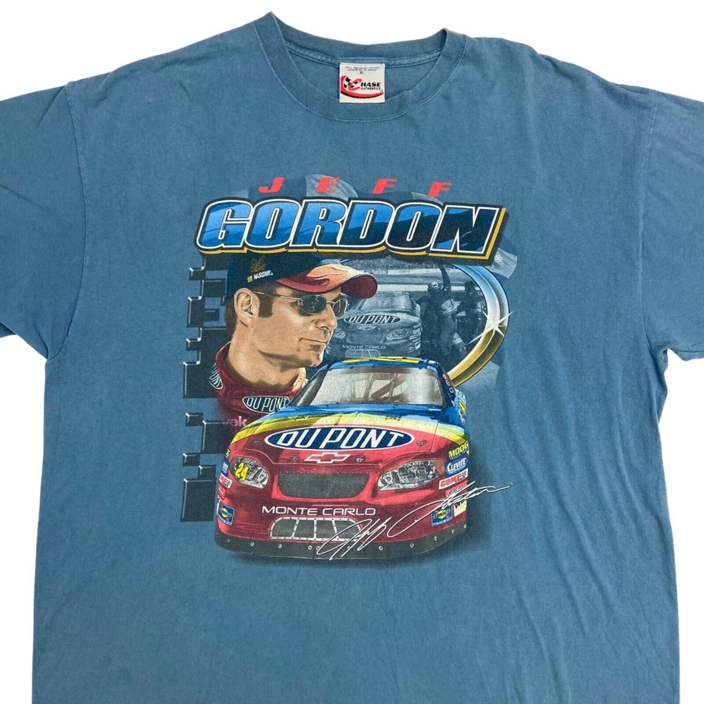 Vintage 2004 Blue Jeff Gordon NASCAR Graphic Print T-shirt XL
