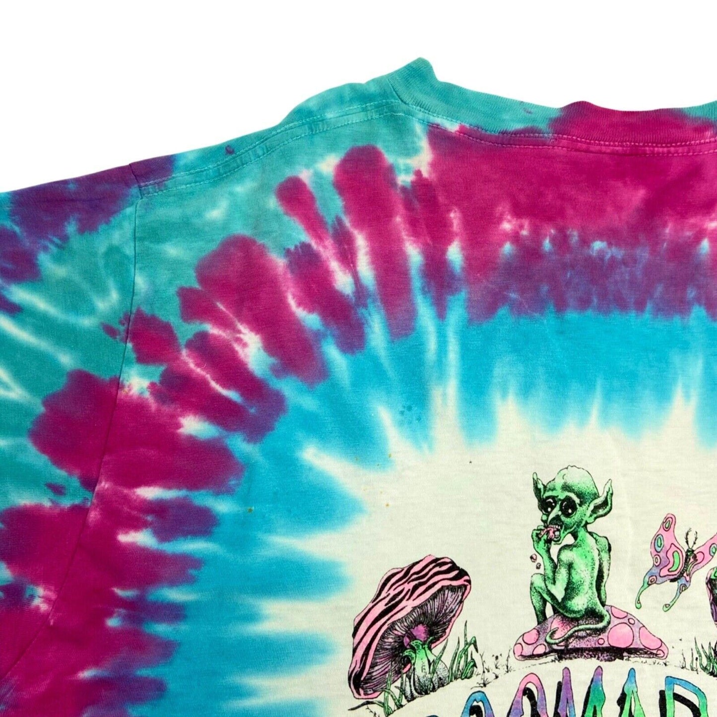 Vintage 1991 Blue Pink Super Rare Shroomarama Tie Dye T-shirt XL