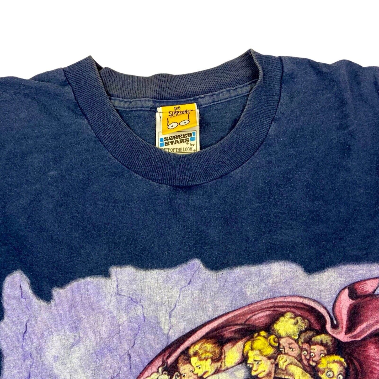 Vintage Blue 1999 Super Rare Simpsons Graphic Single Stitch T-shirt L