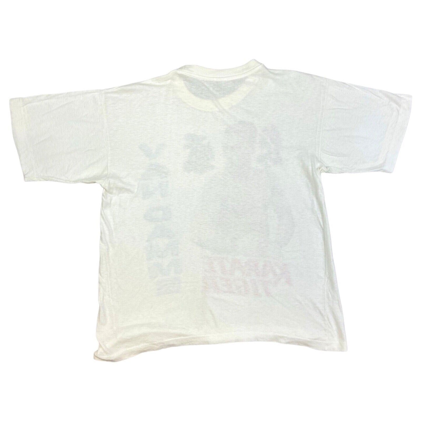 Vintage White Rare 80s Van Damme Graphic Karate Tiger Single Stitch T-shirt M