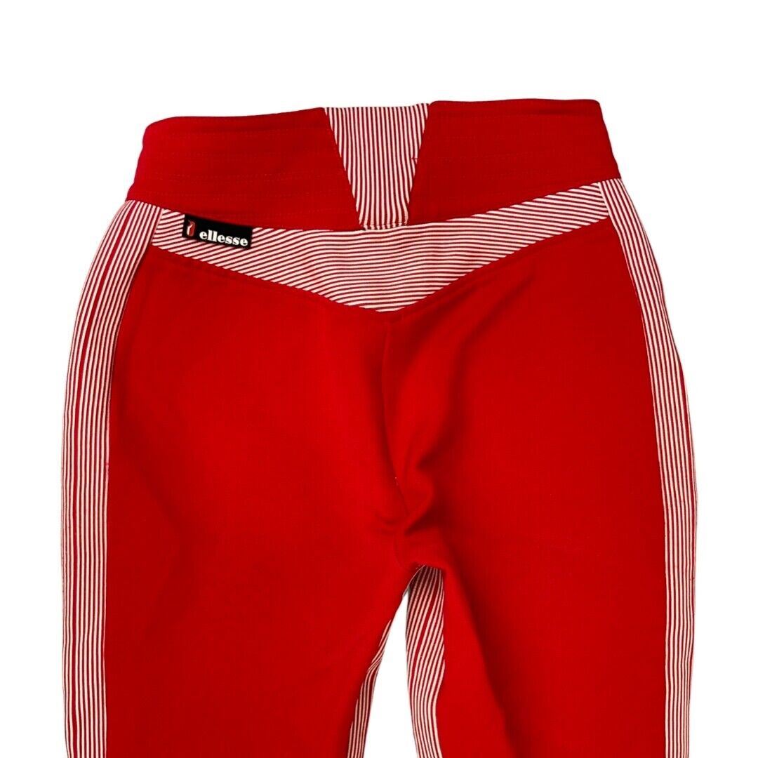 Vintage Rare Bright Red 70s Ellesse Italian Olympic Ski Trousers XS 6