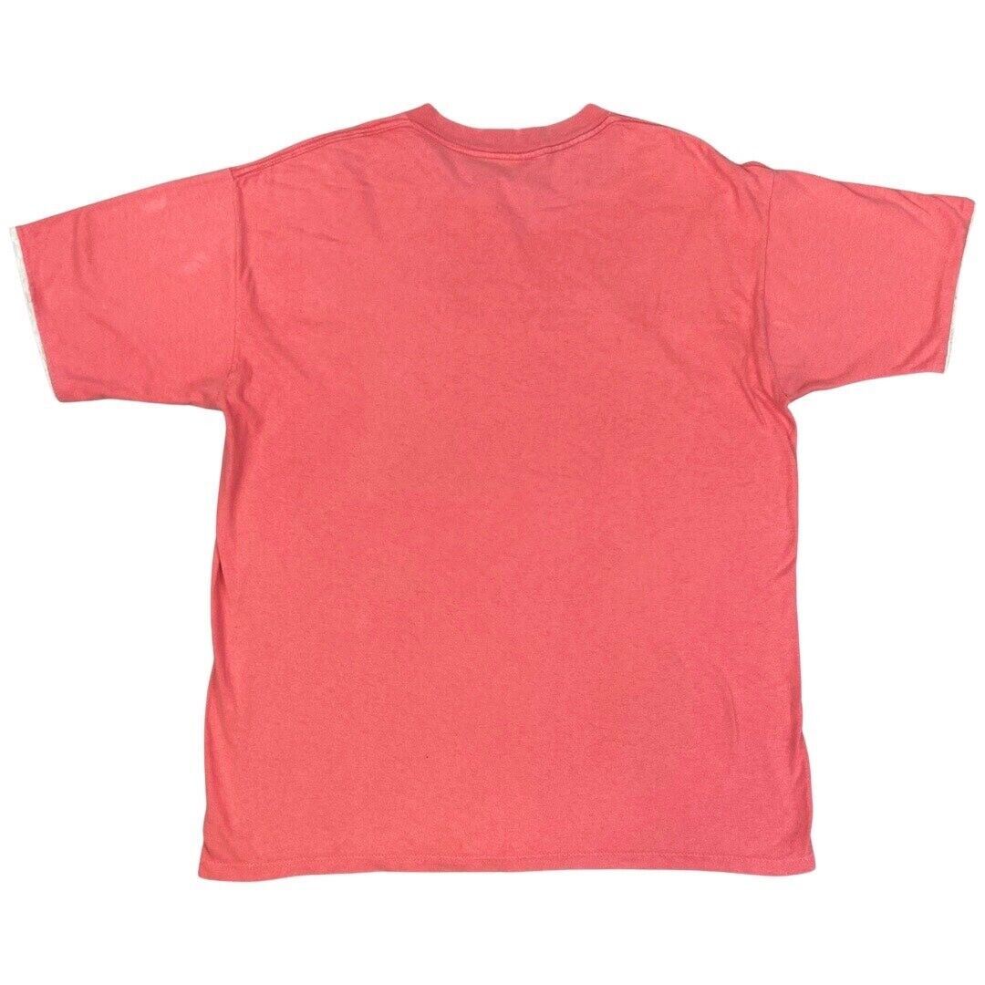 Vintage 90s Pink Embroidered Universal Studios Oversized T-shirt L