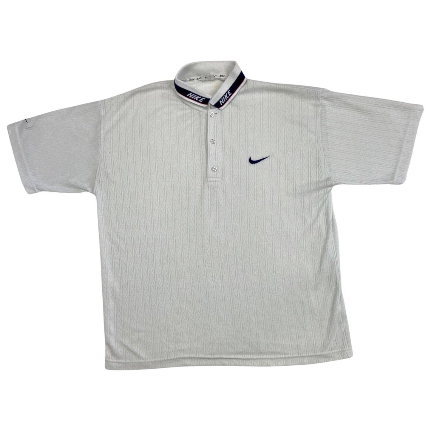 Vintage 90s 00s White Nike Embroidered Polo Shirt L