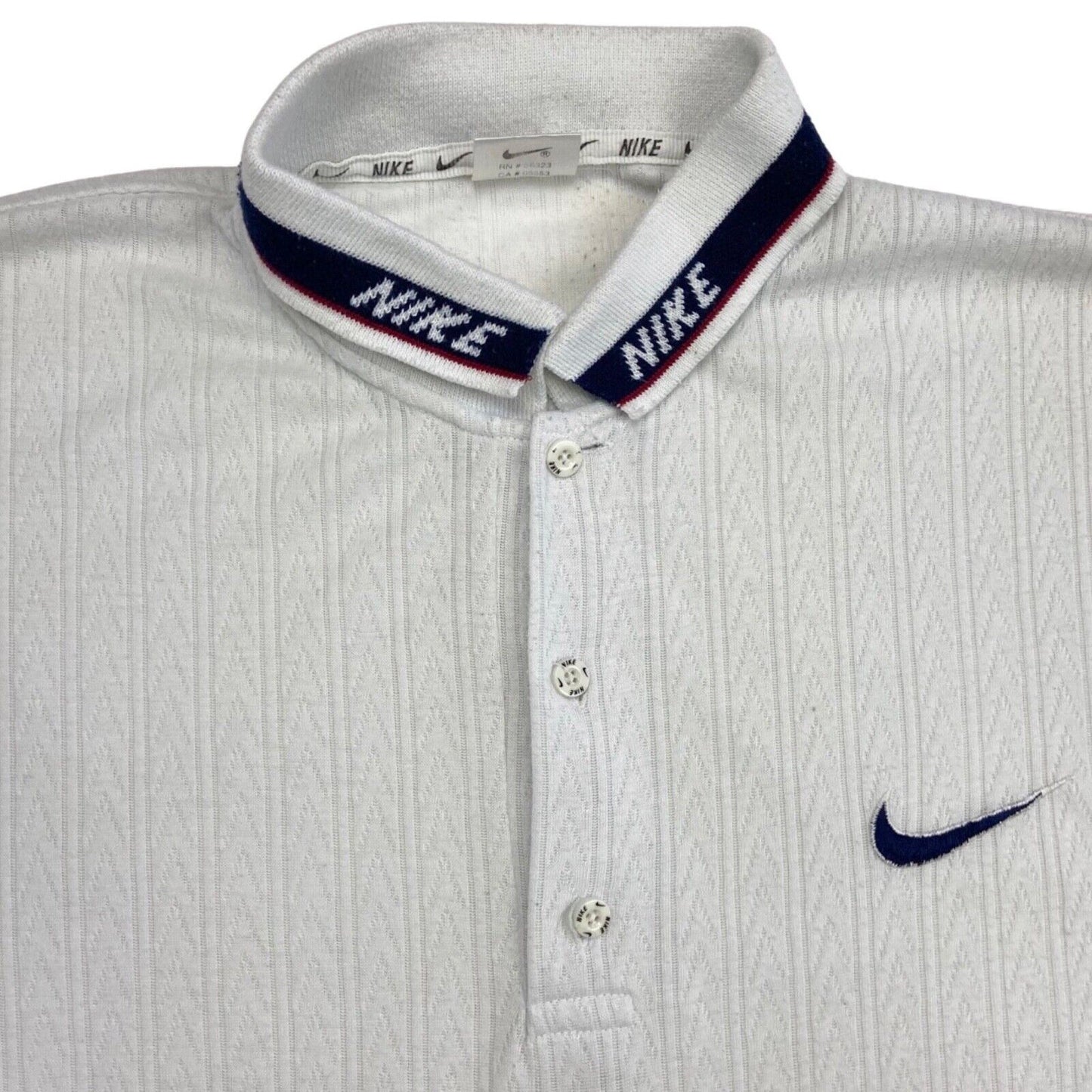 Vintage 90s 00s White Nike Embroidered Polo Shirt L