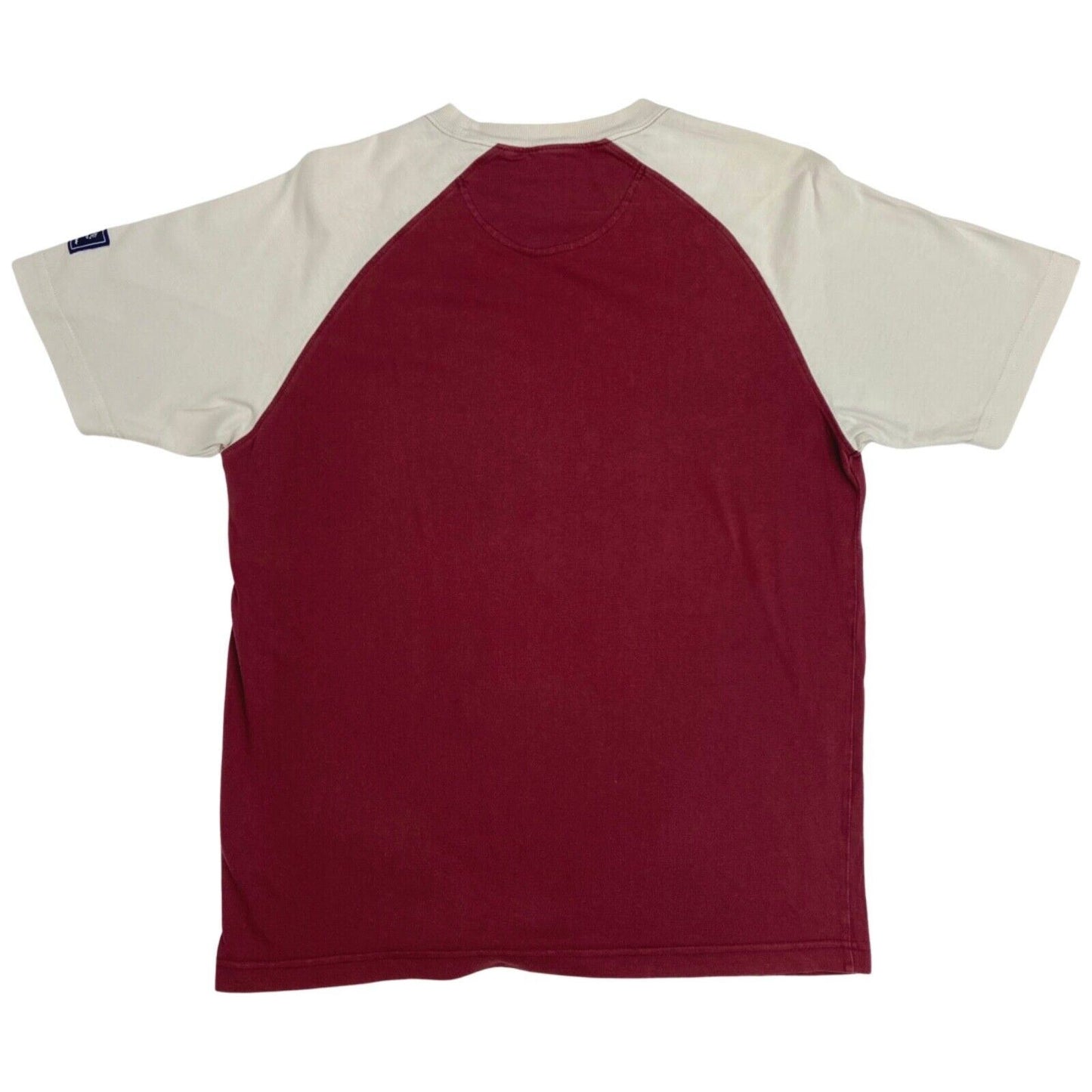 Vintage 90s 00s Red Beige Champion Short Sleeve T-shirt M