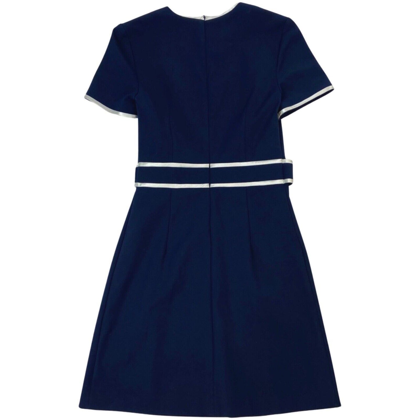Vintage 90s 00s Navy Blue White Tommy Hilfiger Buckle Dress S