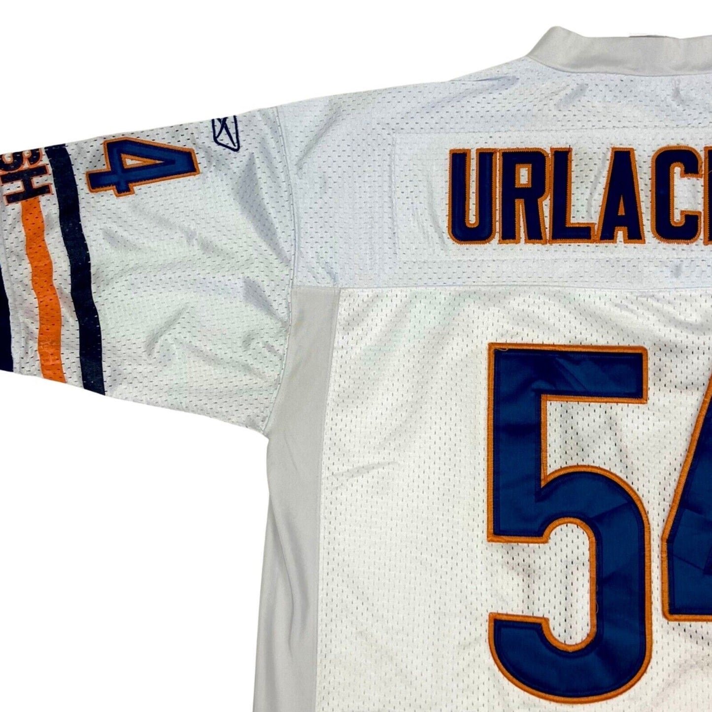 Vintage 90s White NFL Chicago Bears Urlacher Reebok Sports Jersey L