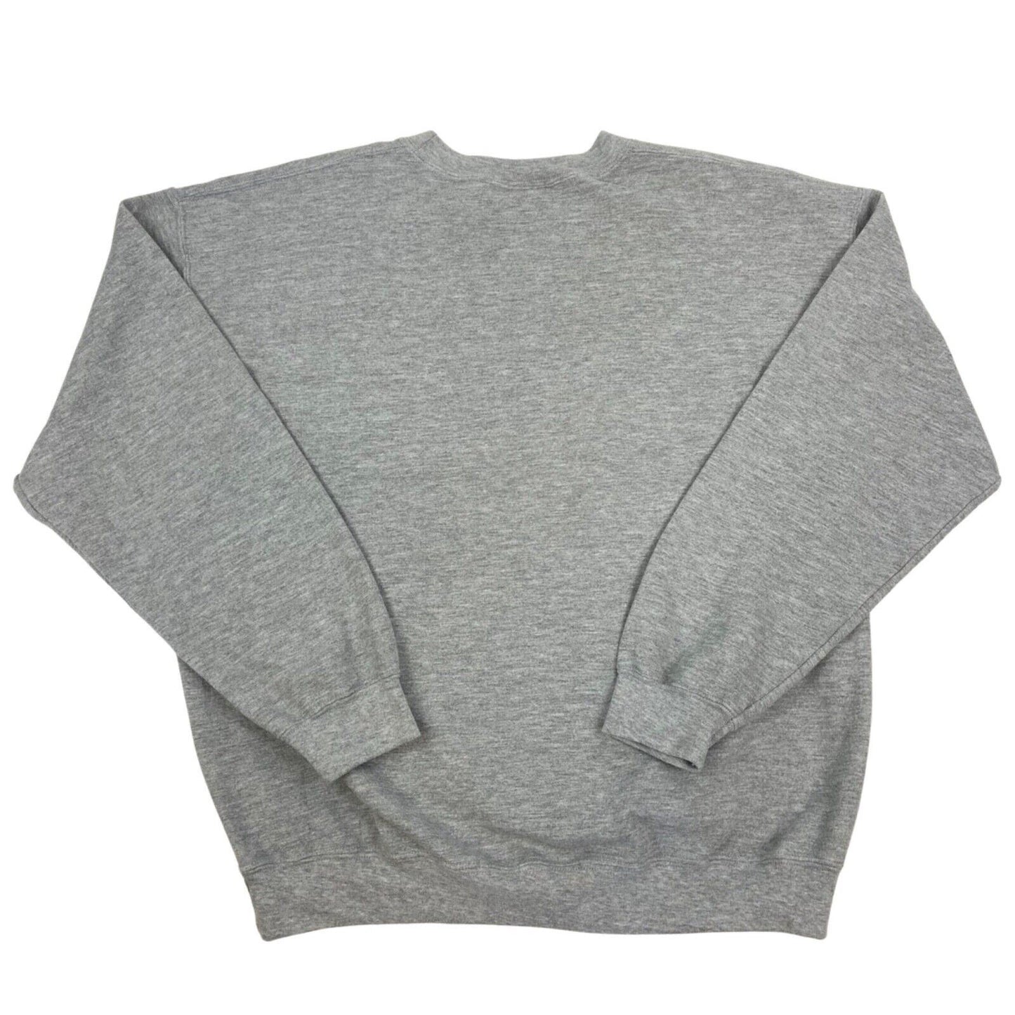 Vintage 90s Grey Red Logo Crew Neck Oversized Sweater L