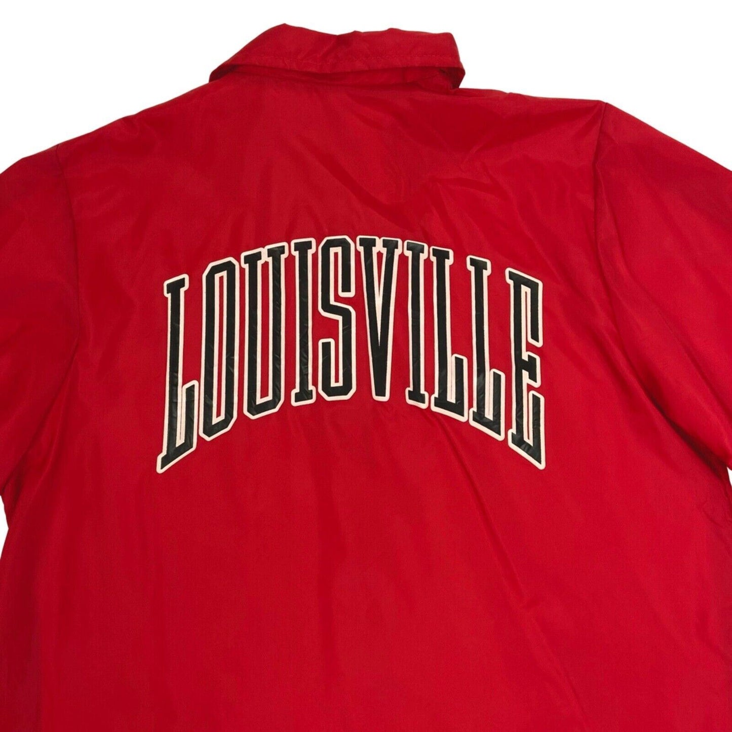 Vintage 90s 00s Red Louisville Made In USA Windbreaker L