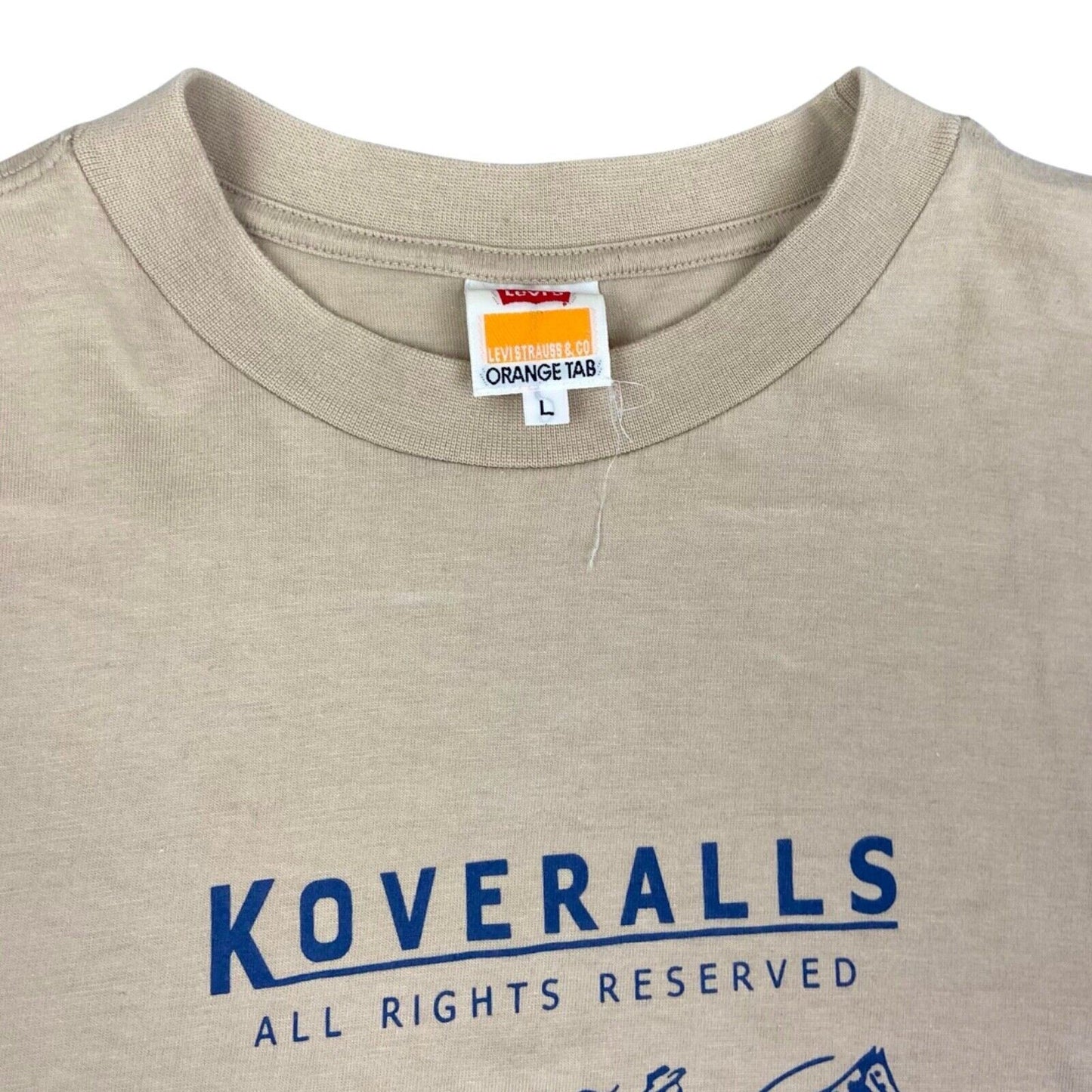 Vintage 90s Beige Orange Tab Levi’s Single Stitch T-shirt M