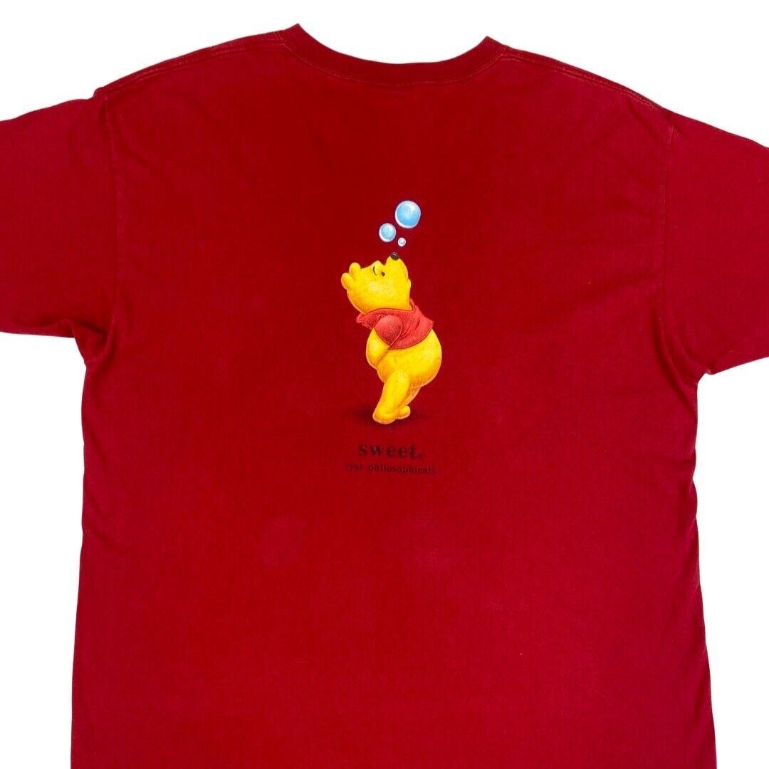 Vintage 90s 00s Red Winnie The Pooh Graphic T-shirt XL