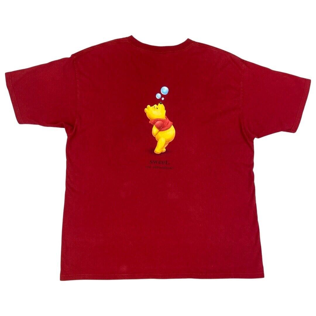Vintage 90s 00s Red Winnie The Pooh Graphic T-shirt XL