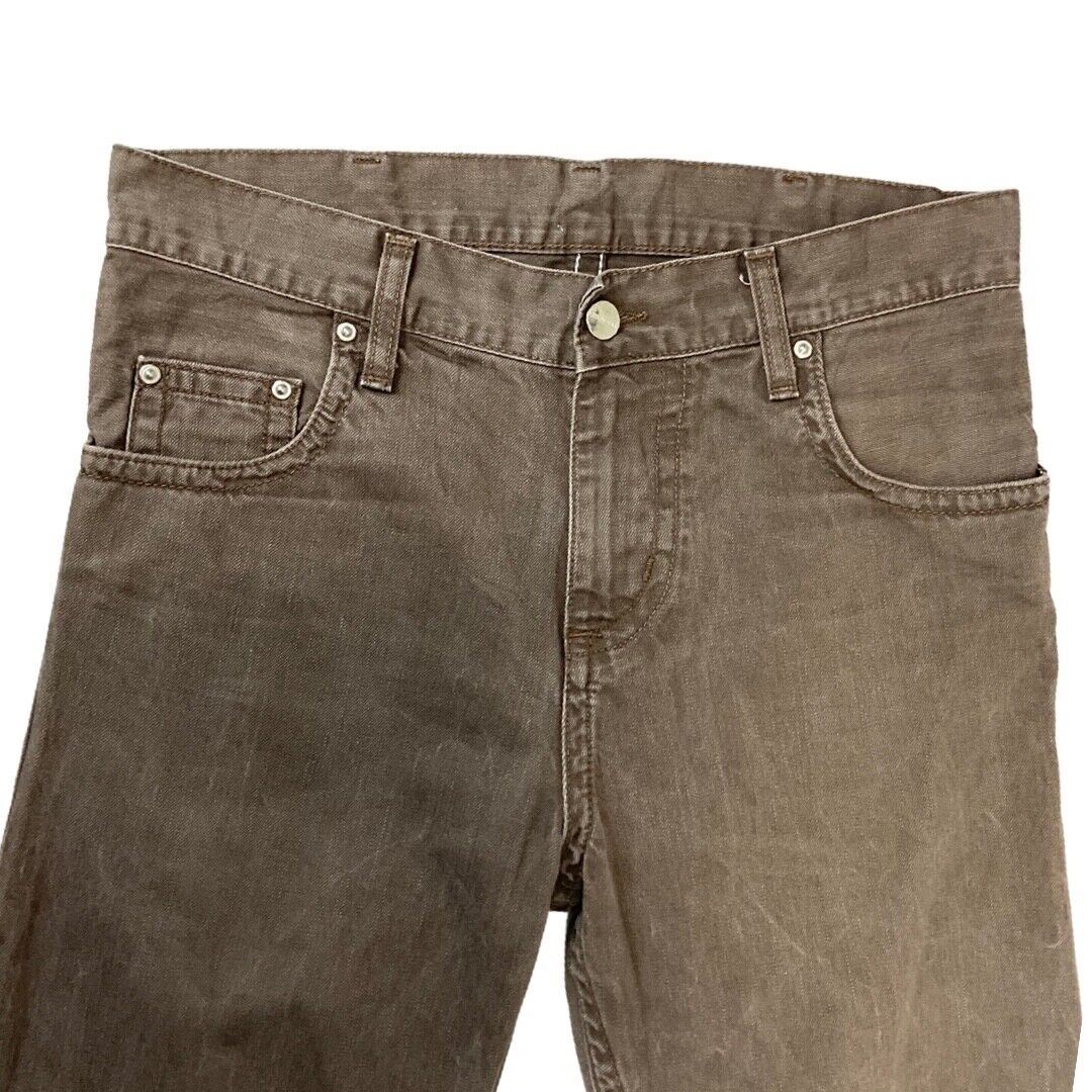 Vintage 90s 00s Brown Carhartt Workwear Straight Leg Trousers Denim Jeans 31 M
