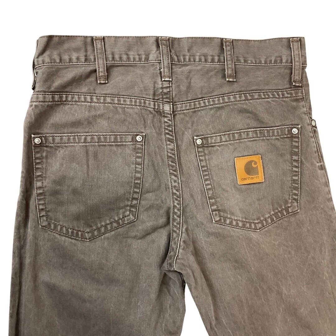 Vintage 90s 00s Brown Carhartt Workwear Straight Leg Trousers Denim Jeans 31 M