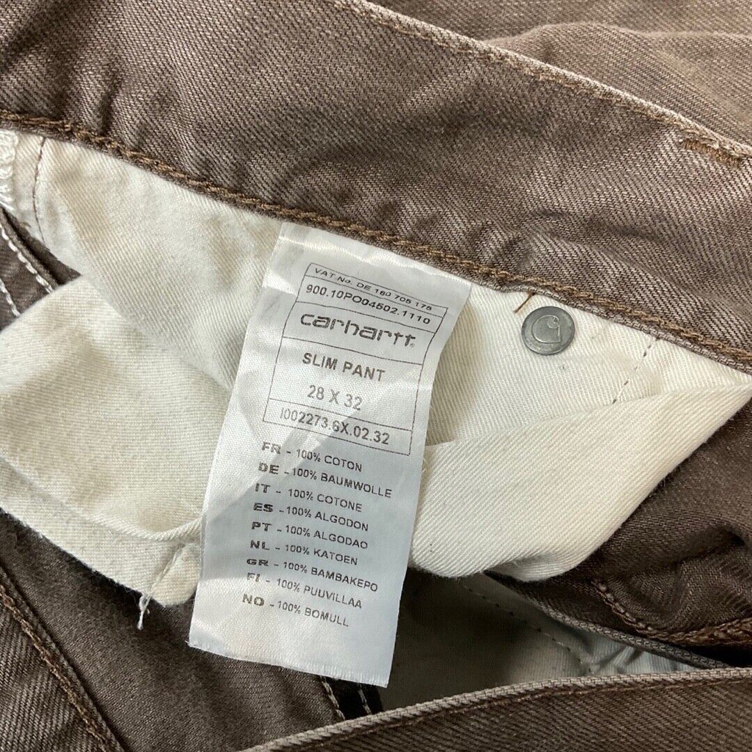 Vintage 90s 00s Brown Carhartt Workwear Straight Leg Trousers Denim Jeans 31 M