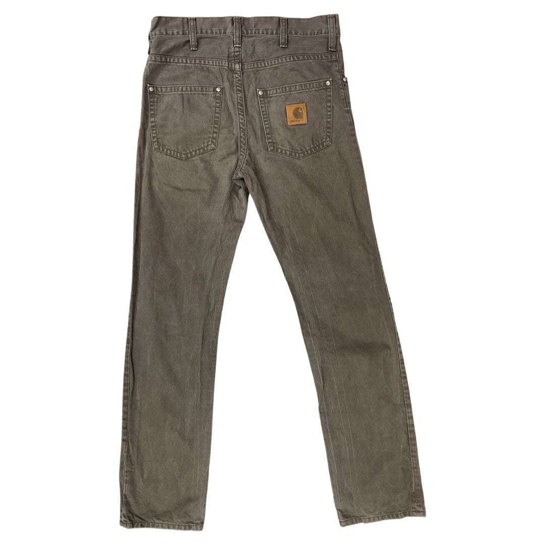Vintage 90s 00s Brown Carhartt Workwear Straight Leg Trousers Denim Jeans 31 M