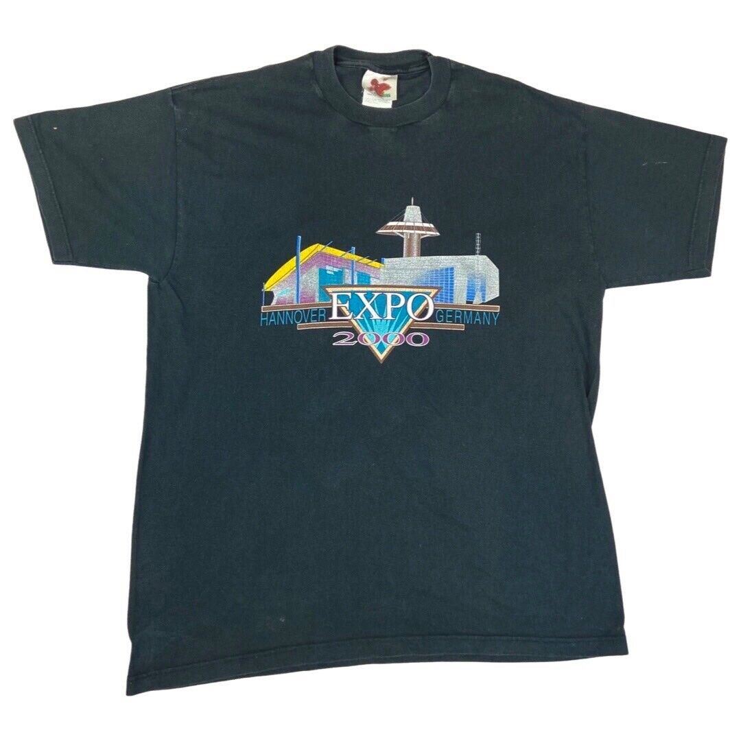 Vintage 2000 Black Hanover Expo T-shirt L