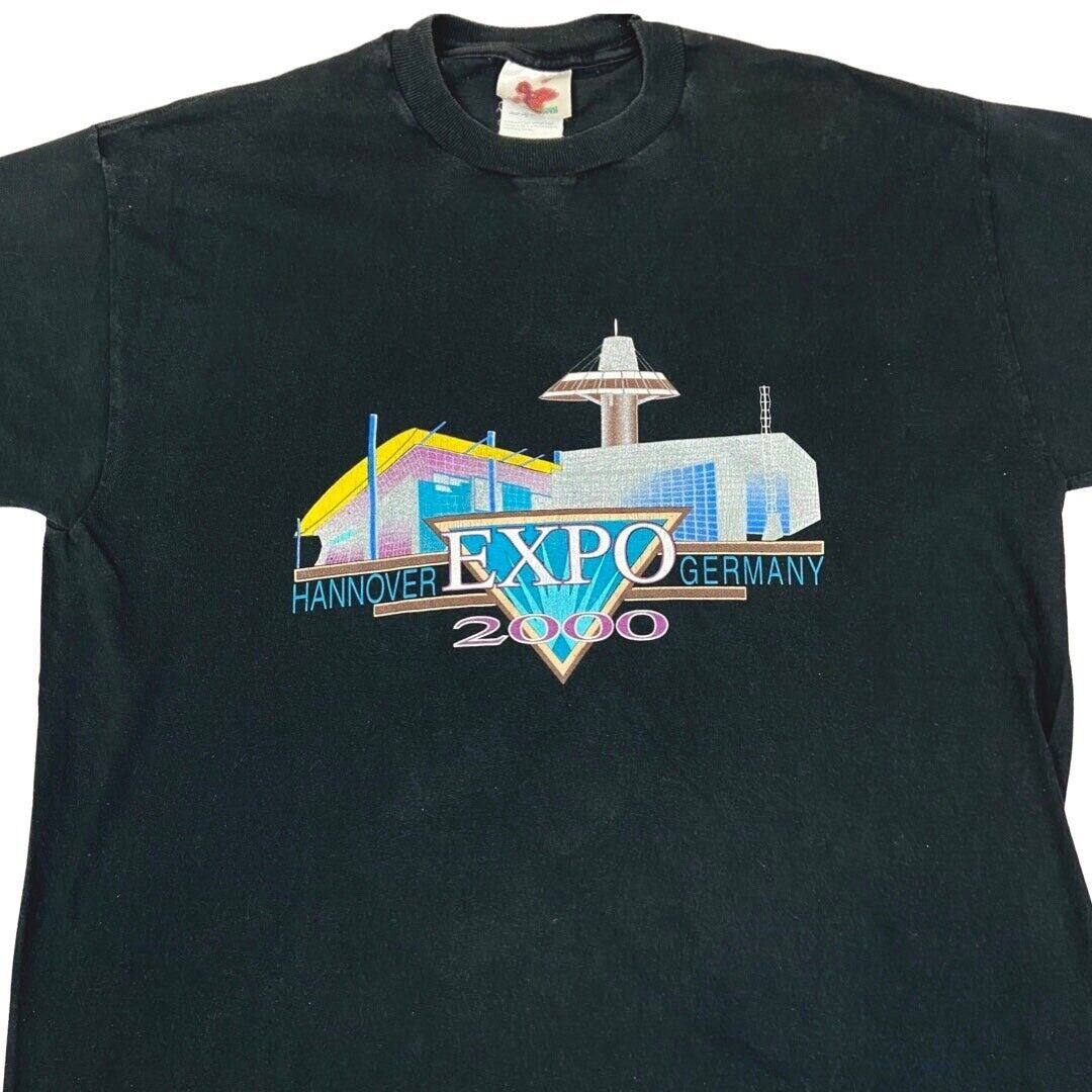 Vintage 2000 Black Hanover Expo T-shirt L