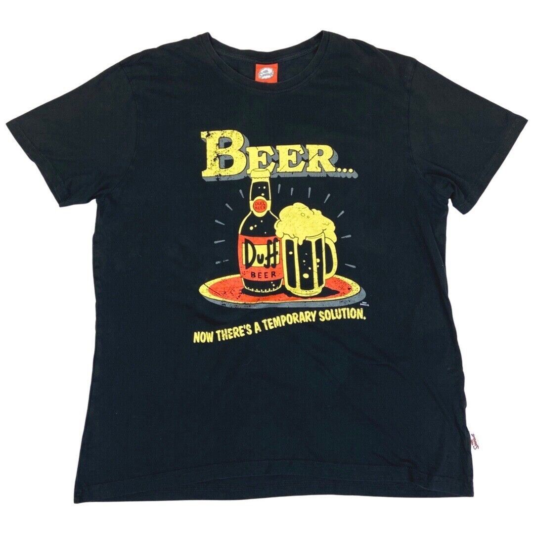 Vintage 00s Black The Simpsons Graphic T-shirt XL