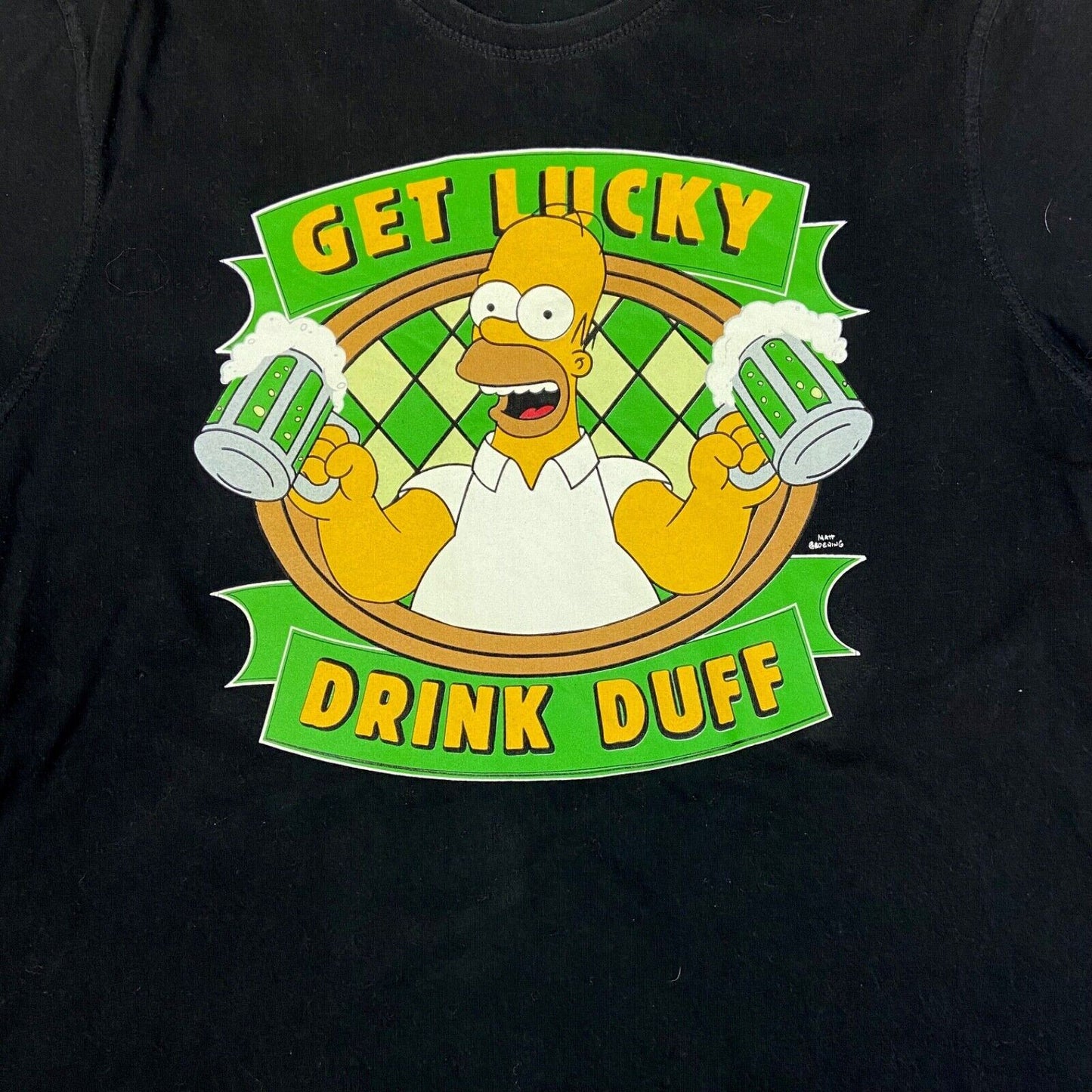Vintage 00s Black Homer Simpsons Graphic T-shirt L