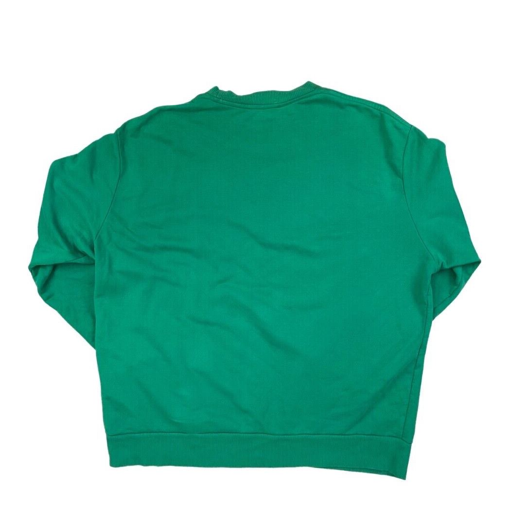 Vintage 00s Green Red Diesel Spellout Box Logo Crew Neck Jumper XL