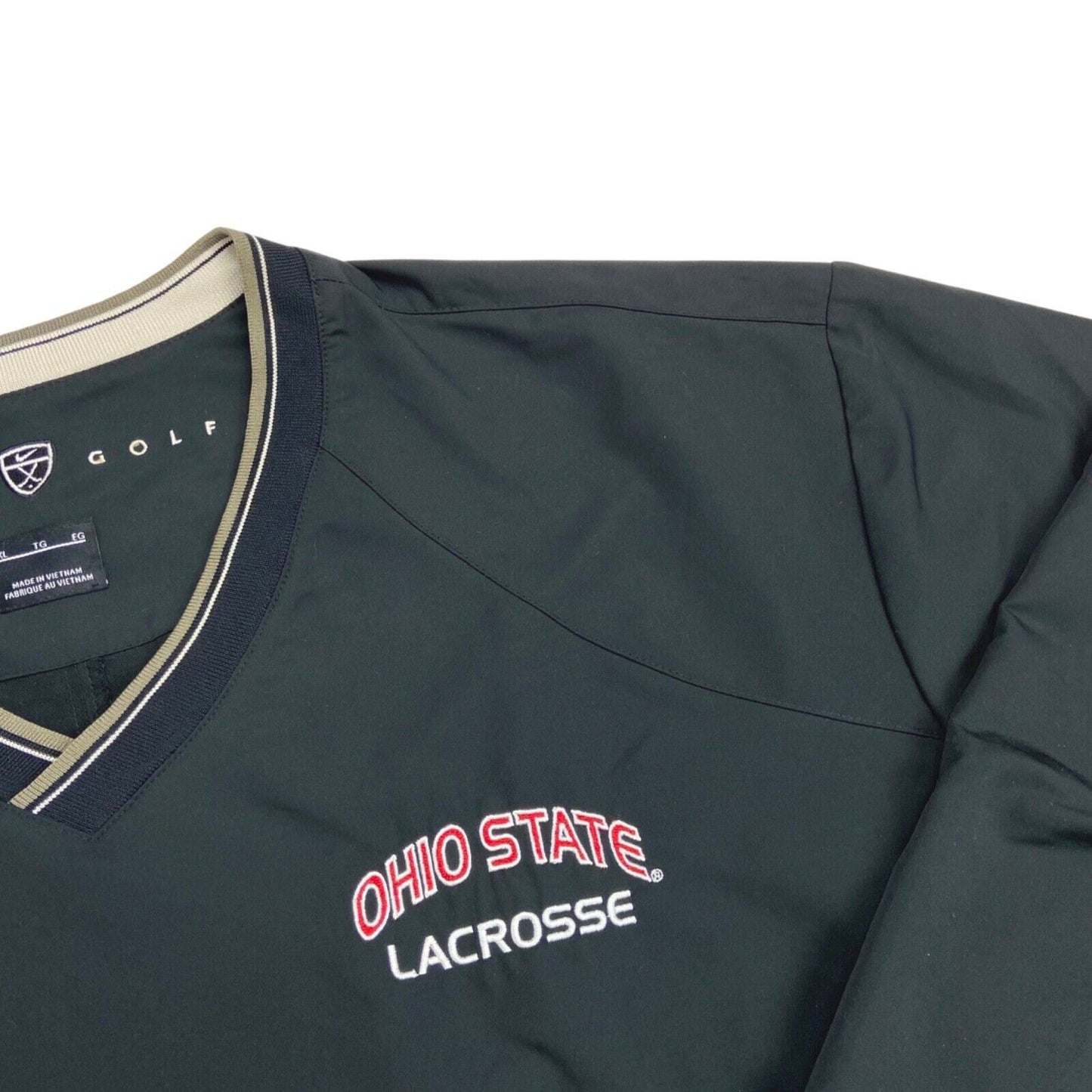 Vintage 90s Black Nike Golf Ohio Lacrosse Long Sleeve T-shirt XL