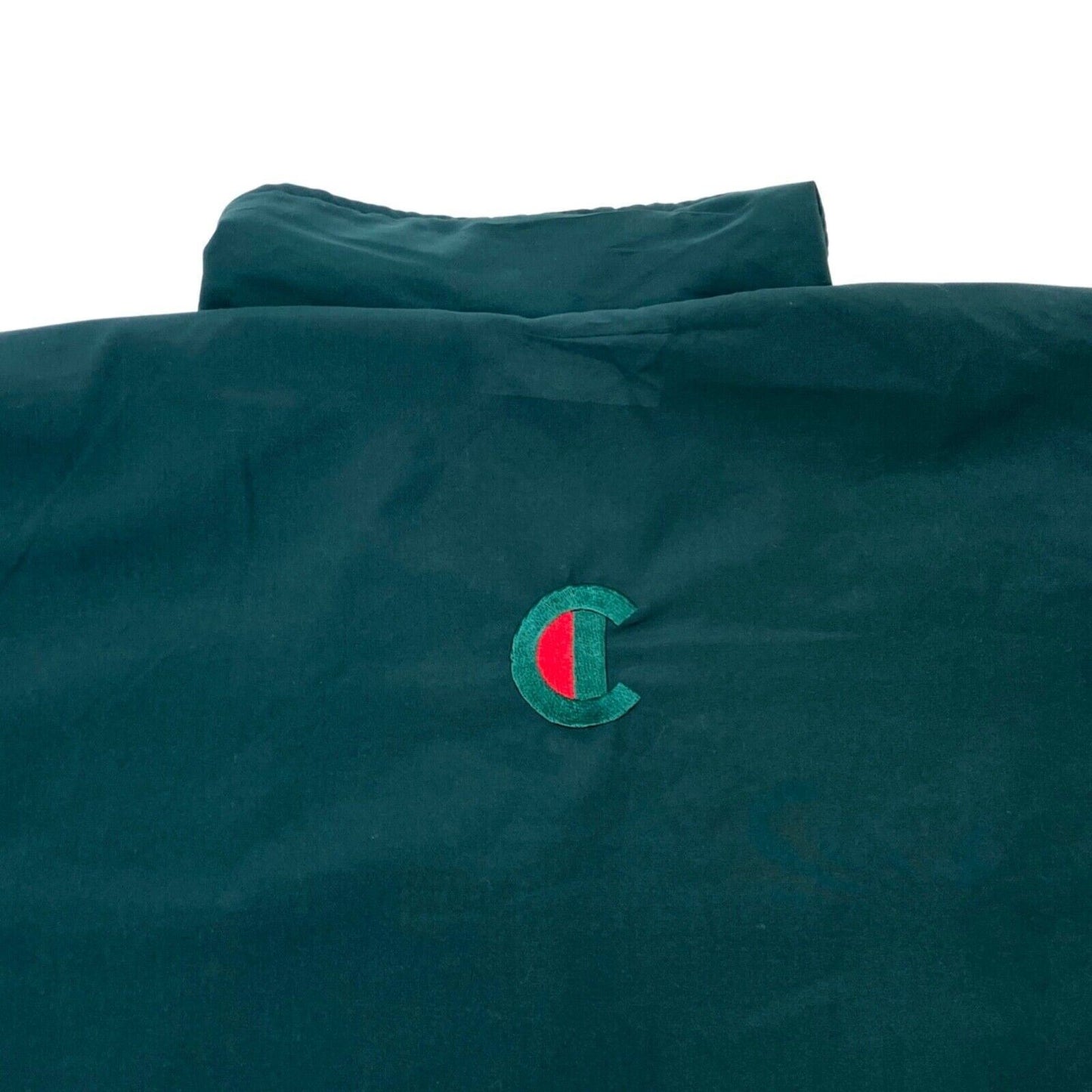 Vintage 90s Green Embroidered Champion Logo Windbreaker XL