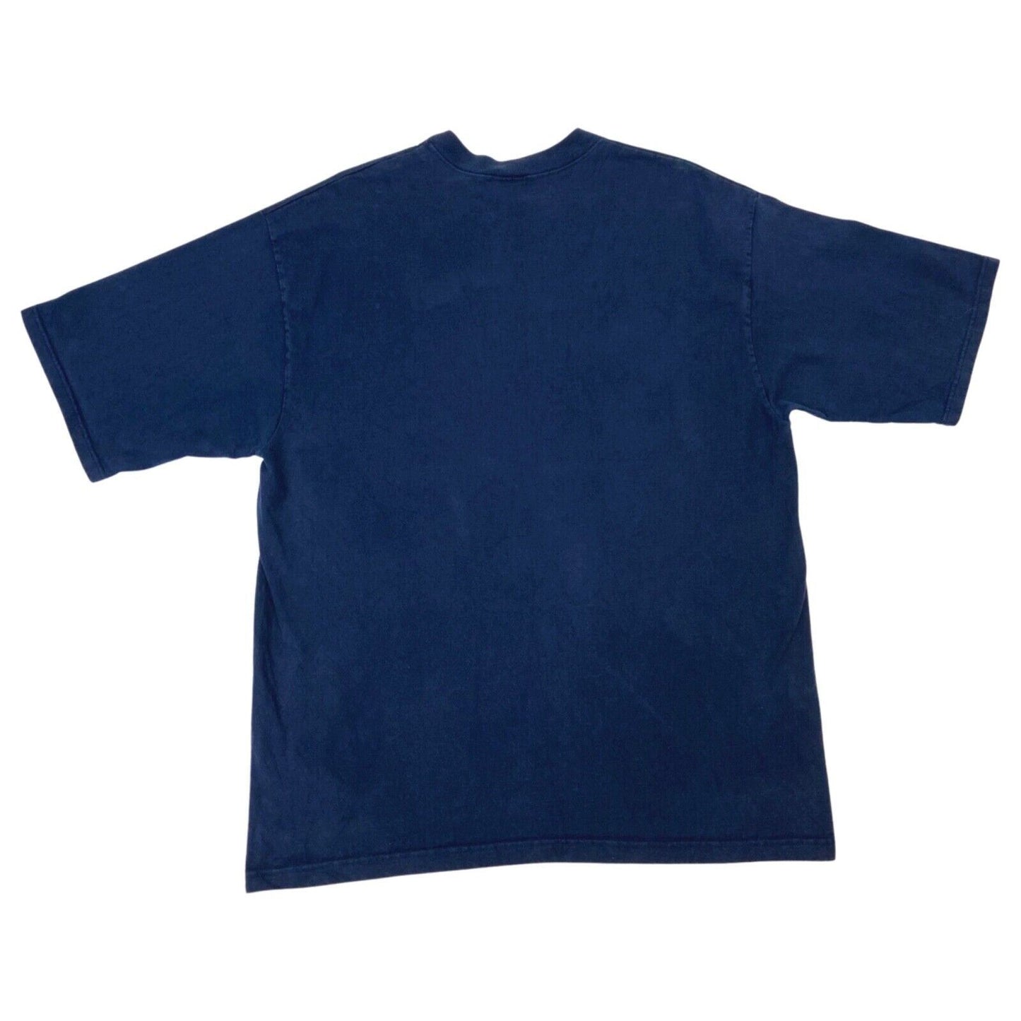 Vintage 90s Navy Blue Mickey Mouse Houston Embroidered Disney T-shirt L