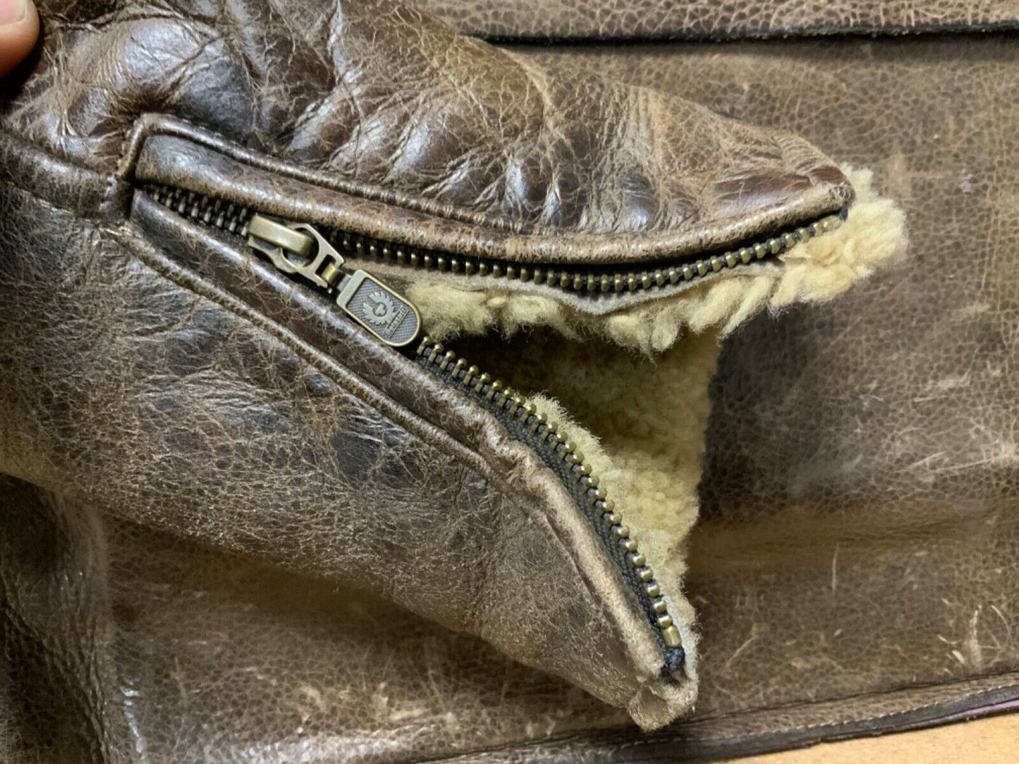 LADIES BELSTAFF MASCALLS SHEEPSKIN SHEARLING JACKET MALENOTTI GOLD LABEL 10-12