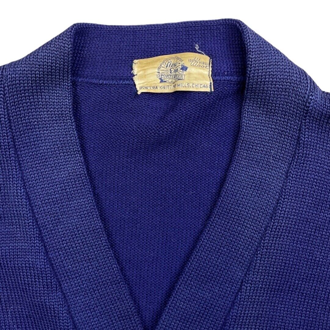 VTG 1940S USA COLLEGE FOOTBALL VARSITY CARDIGAN ROCKABILLY CHEERLEADER 38” S