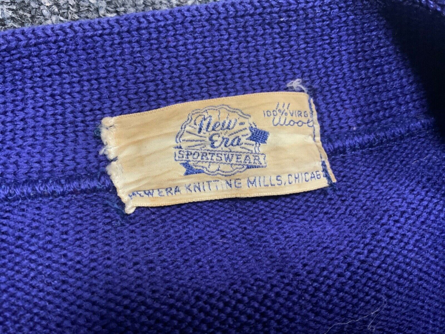 VTG 1940S USA COLLEGE FOOTBALL VARSITY CARDIGAN ROCKABILLY CHEERLEADER 38” S