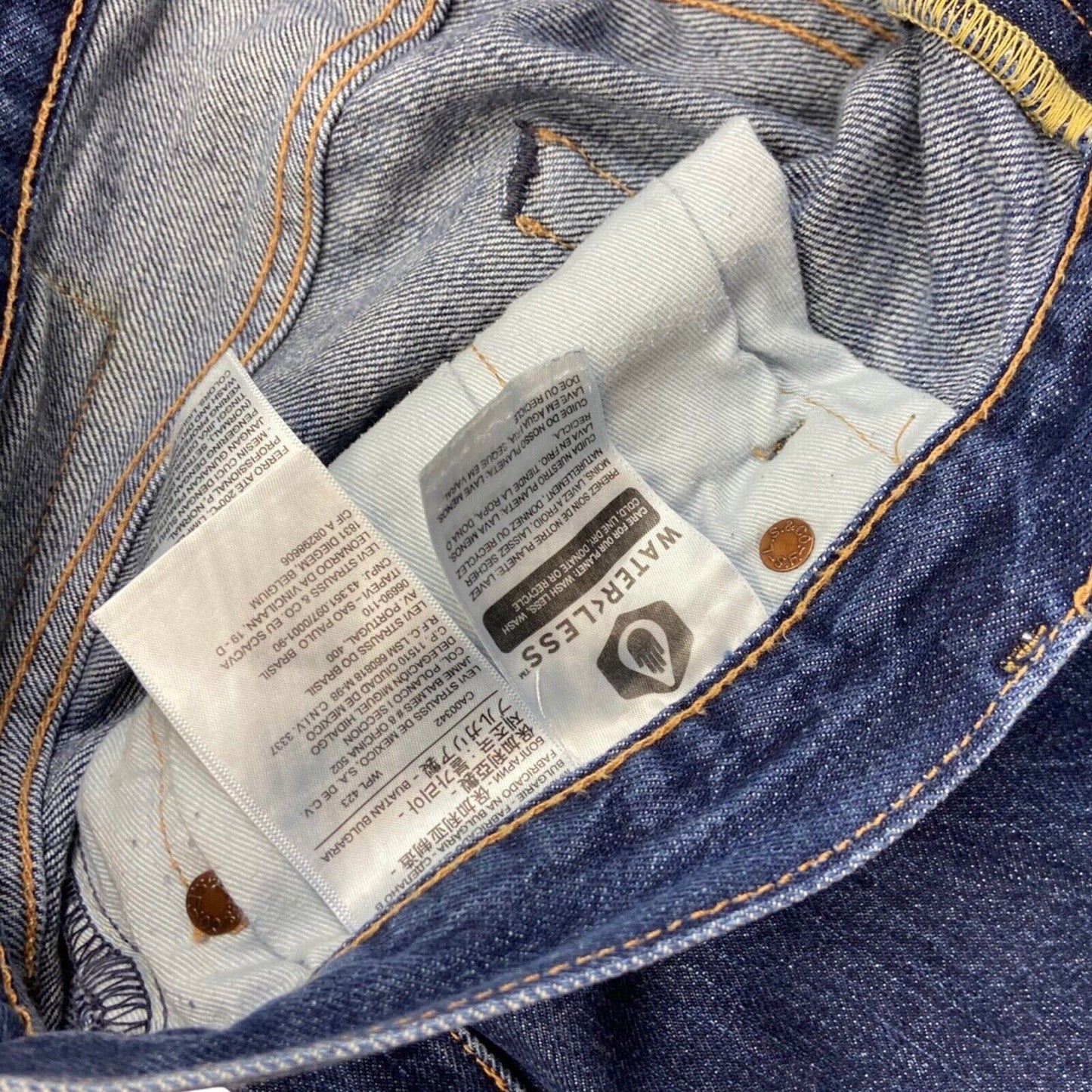 LEVIS BIG E 501 PREMIUM DARK INDIGO STRAIGHT JEANS ROCKABILLY MOD 34 W 34 L