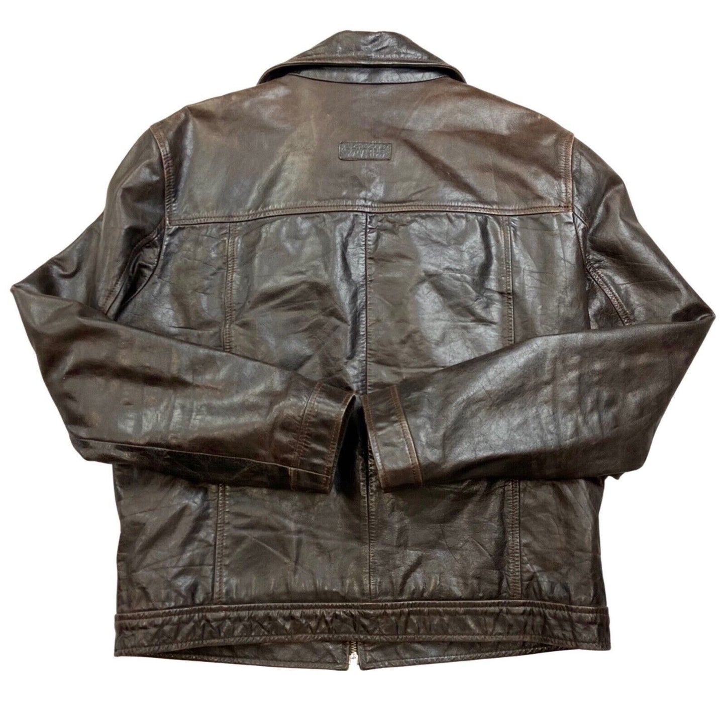 Vintage 90s 00s Brown Leather Daytona Jacket M