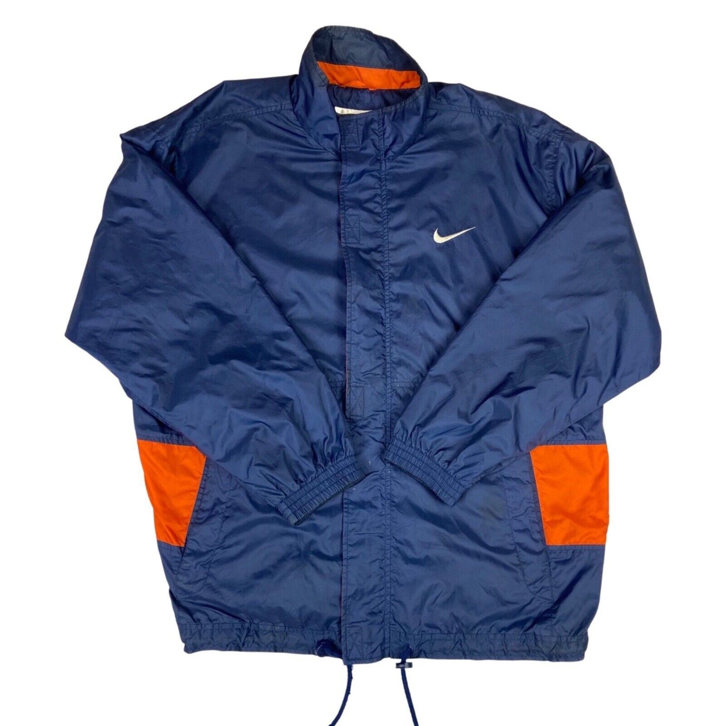 Vintage 90s Blue Orange Nike Waterproof Windbreaker Jacket L